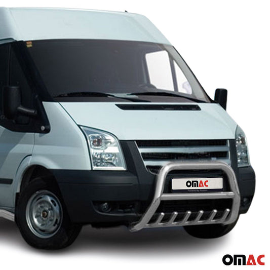 Bară de protecție/buton față pentru Ford Transit 2006-2012 cu ABE (omologare de tip germană) - argintiu