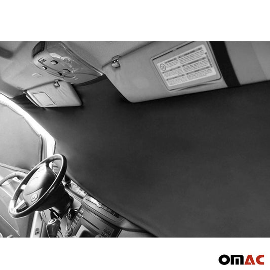 Frontscheibe Gardinen Maß Vorhänge für Renault Trafic 2001-2014 Grau Schwarz 3x