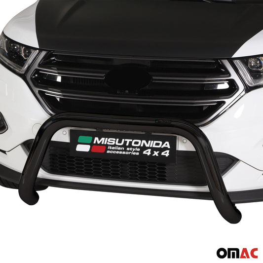 Bară de protecție/buton față pentru Ford Edge 2014-2018, ø76mm, oțel, negru, protecție