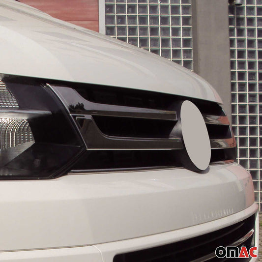 Benzi decorative grilă radiator pentru VW T5 2009-2015, oțel inoxidabil, argintiu, 1 bucată