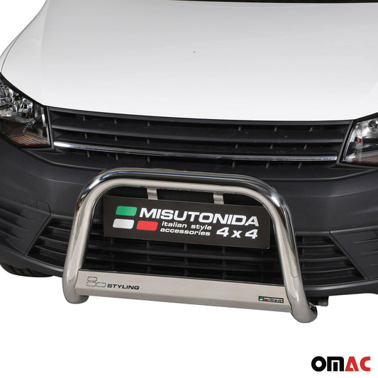 Frontbügel Frontschutzbügel für VW Caddy 2015-2020 ø63mm Stahl Silber Schutz