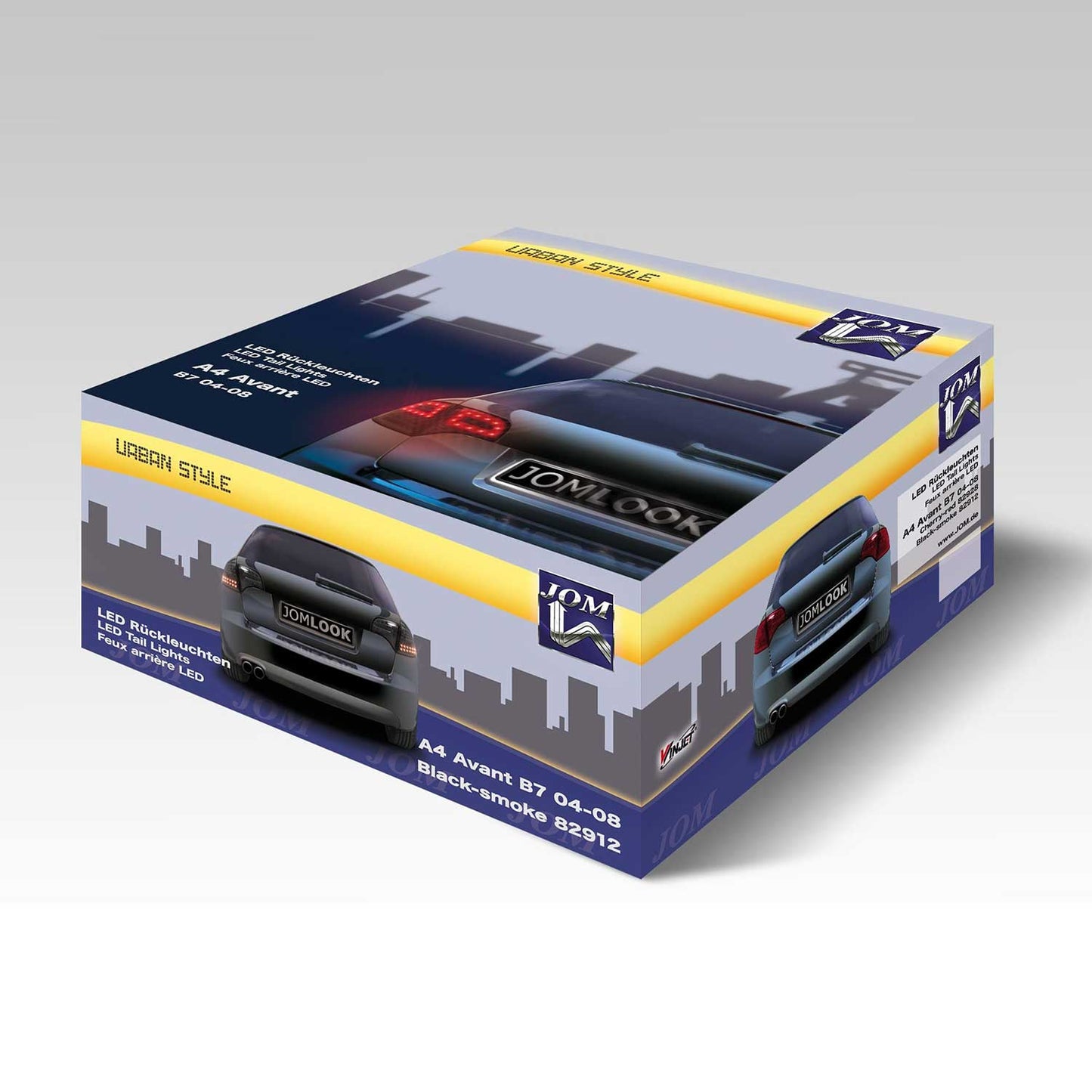 Lampy tylne do Audi A4 Avant B7 2004-2008, czarne, komplet 4 szt.