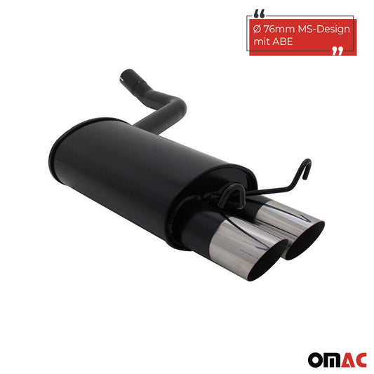 Novus Sportauspuff für Mercedes 190 W201 2x76 MS-Design Endschalldämpfer mit ABE