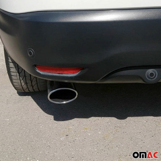 Auspuffblende Endrohr für Nissan Qashqai +2 2009-2014 Edelstahl Chrom 1tlg
