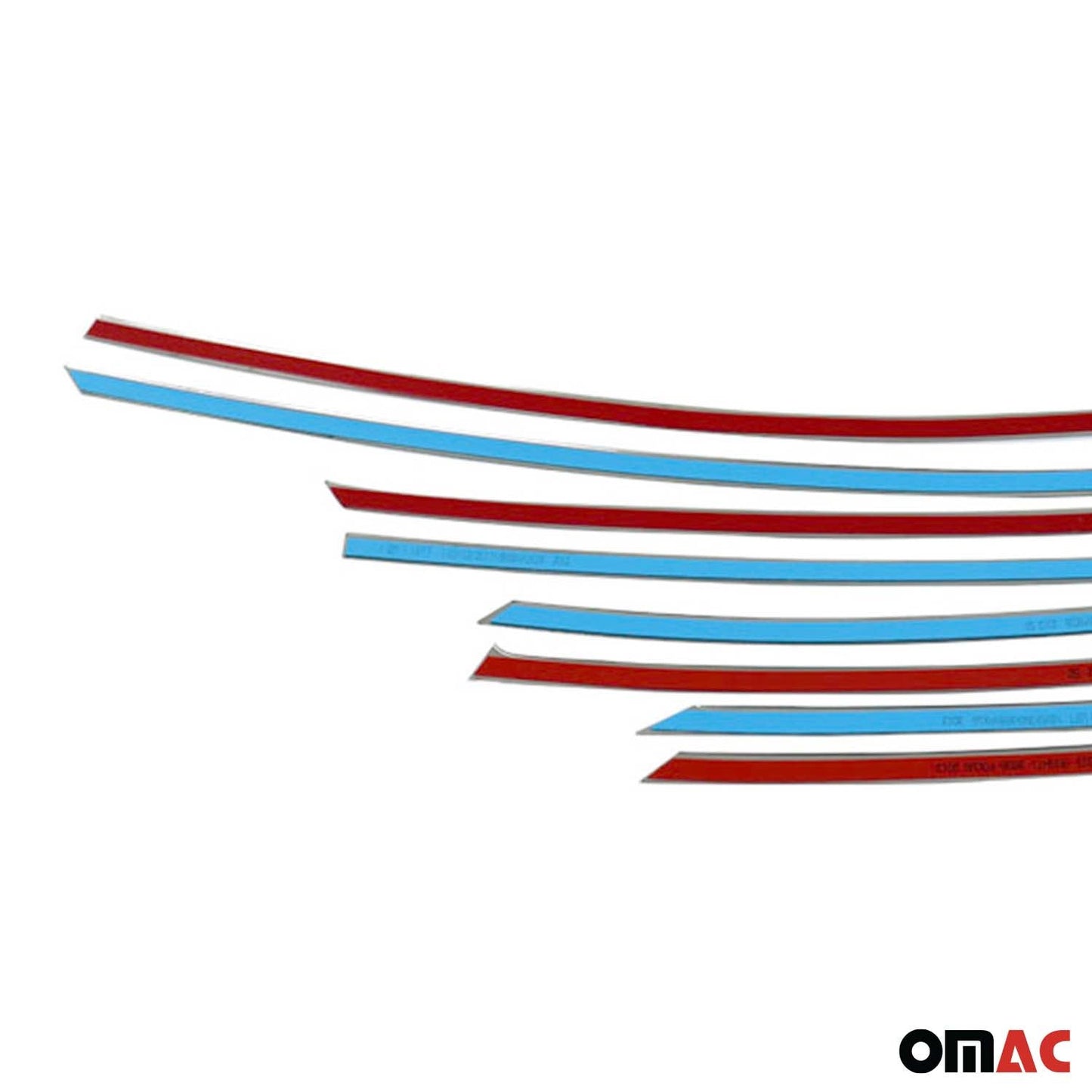 Benzi decorative pentru geamuri Ford Focus Saloon, partea superioară, din 2011 încoace, oțel inoxidabil, 8 bucăți