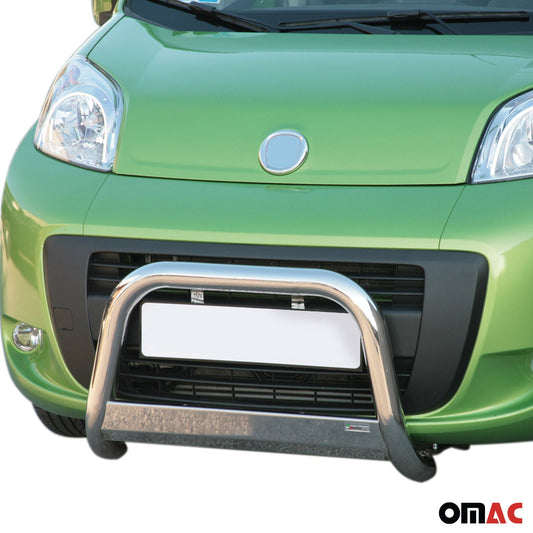 Bară de protecție/buton față pentru Fiat Fiorino 2008-2016 ø63mm oțel argintiu protecție