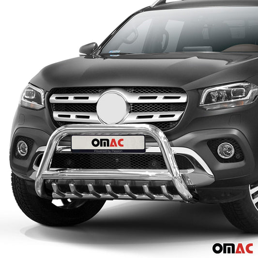 Bară de protecție/buton față pentru Mercedes Clasa X 2017-2020 cu ABE (omologare de tip germană) Oțel Argintiu