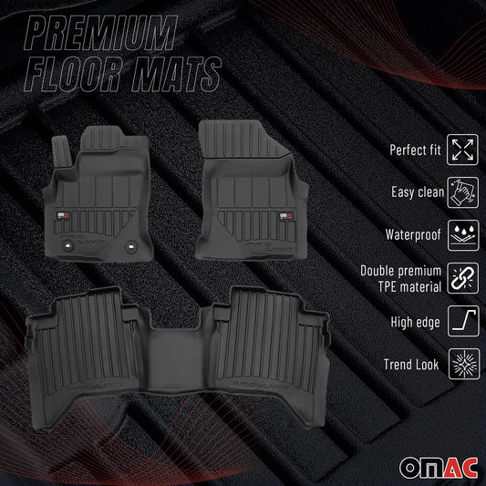 2015-2024 Toyota Hilux Fußmatten TPE Schwarz 3 tlg