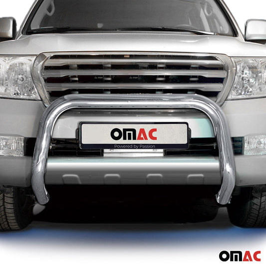 Bară de protecție/buton de protecție față din oțel pentru Toyota Land Cruiser V8 2007-12, omologată ABE, argintie