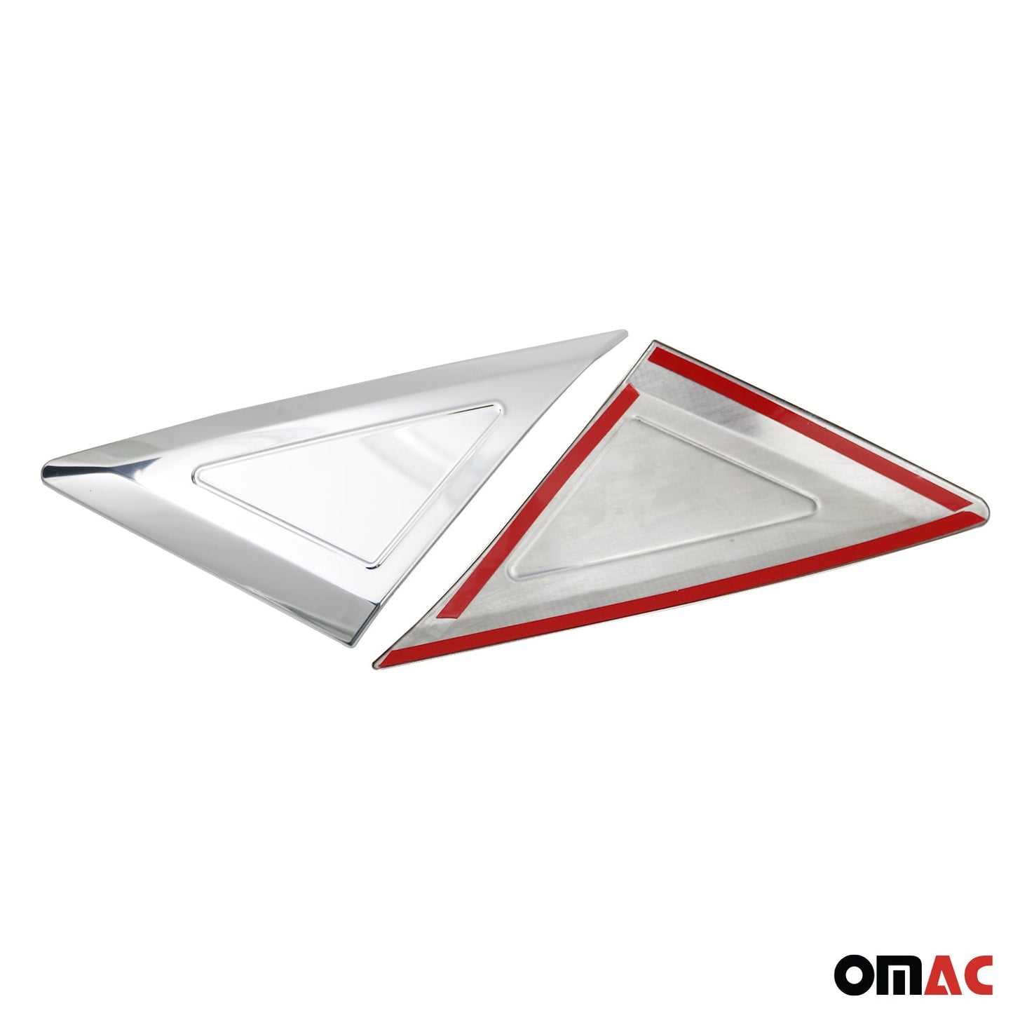 Ornamente triunghiulare pentru geamuri pentru VW Crafter 2006-2017, oțel inoxidabil, cromat, set 2 piese