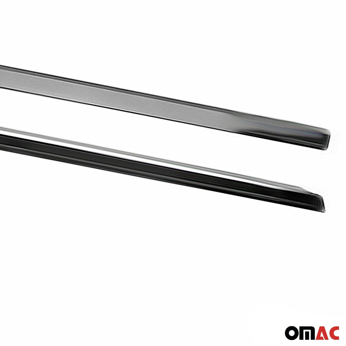 Benzi decorative pentru geamuri pentru VW Caddy 2015-2020, oțel inoxidabil, culoare închisă, set 2 piese