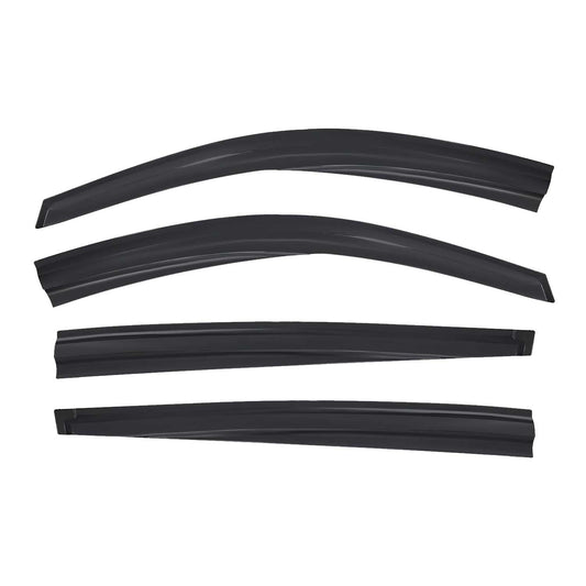 4x Windabweiser Regenabweiser für Mitsubishi L200 2007-2014 Acryl Dunkel