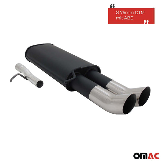 Novus Sportauspuff für VW Passat 3B / 3BG 2x76mm DTM Endschalldämpfer mit ABE