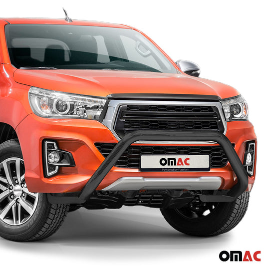 Bară de protecție față pentru Toyota Hilux 2018-2022, oțel inoxidabil cu ABE (omologare de tip germană), neagră
