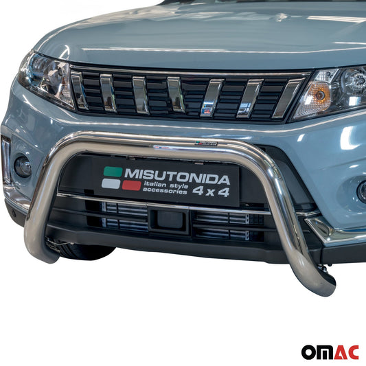 Frontbügel Frontschutzbügel für Suzuki Vitara 2019-2025 ø76mm Stahl Silber