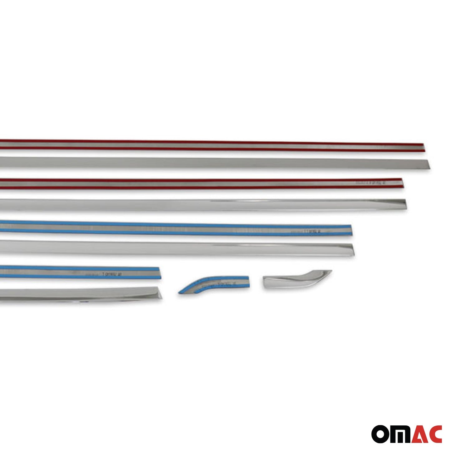 Benzi decorative pentru geamuri VW Crafter 2017-2025 ampatament L3/L4, cromate, 10 bucăți