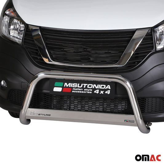 Frontbügel Frontschutzbügel für Nissan NV300 2016-2025 ø63mm Stahl Silber Schutz