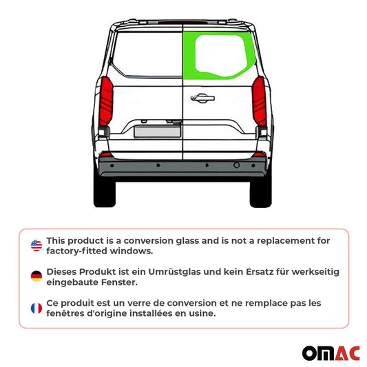 Heckscheibe Fenster für Ford Transit Custom ab 2023 Doppelflügeltür Rechts L1 L2