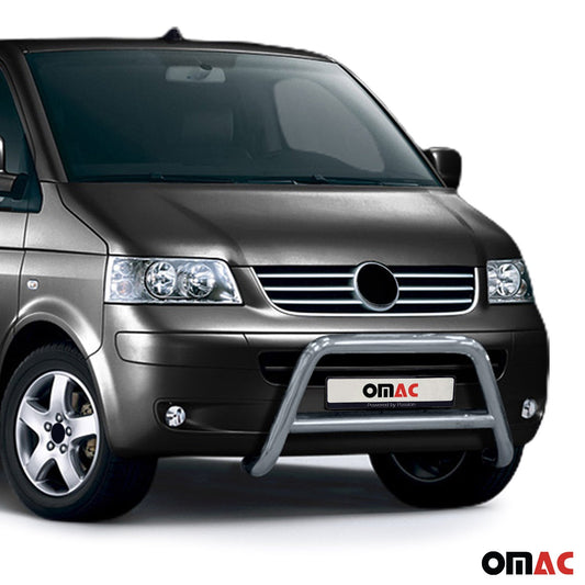 Bară de protecție/buton față pentru VW Transporter T5 2003-2015 cu ABE (omologare germană) Oțel Argintiu