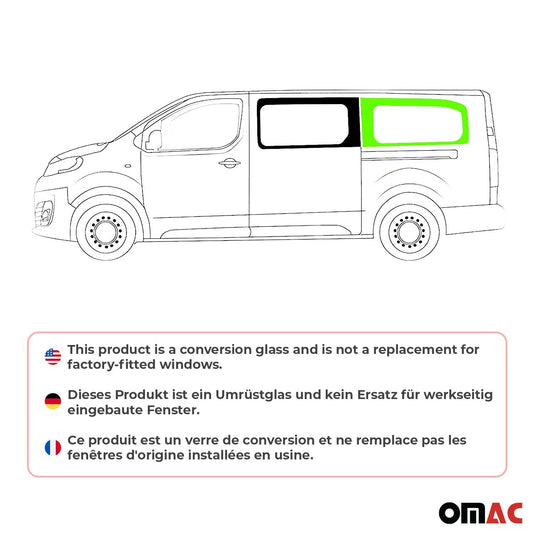 Seitenfenster Seitenscheibe für Fiat Scudo 2022-2025 Sicherheitsglas Links L3