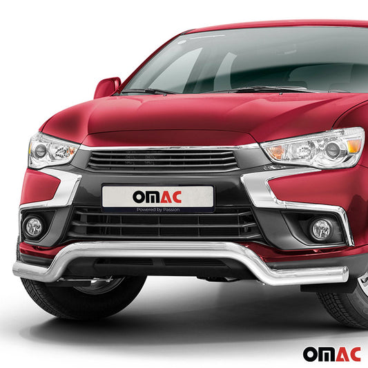Bară de protecție față, bară de protecție față pentru Mitsubishi ASX 2017-2022, oțel inoxidabil, argintiu