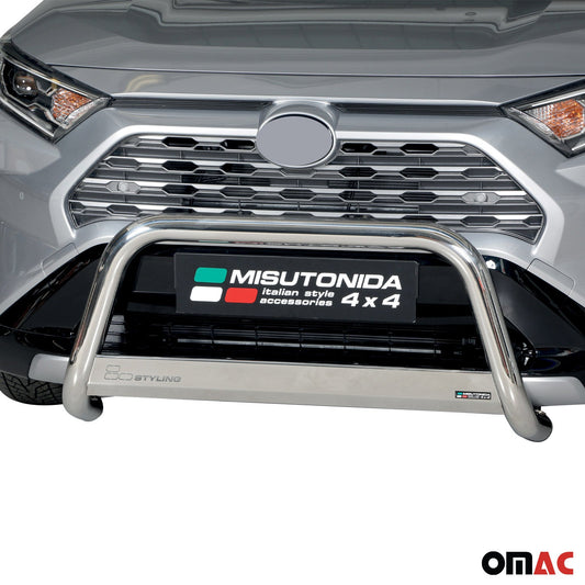 Bară de protecție/buton față pentru Toyota RAV4 XA50 2019-2025 Hybrid ø63 gri oțel