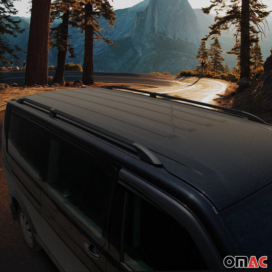 Dachreling Dachgepäckträger für Peugeot Partner Tepee L1 2008-2018 Alu Schwarz