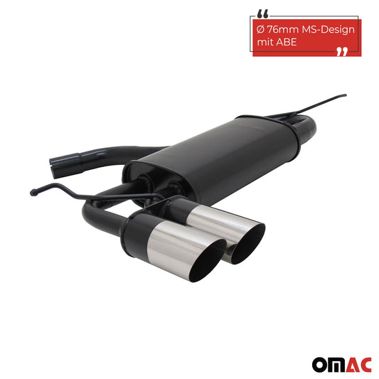 Novus Sportauspuff für Audi A3 8P Sportback Seat Leon 1P 2x76 MS-Design mit ABE