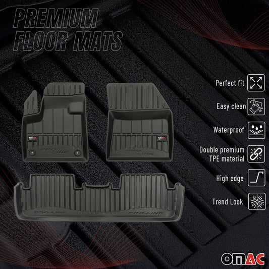 2017-2025 DS 7 Fußmatten TPE Schwarz 4 tlg