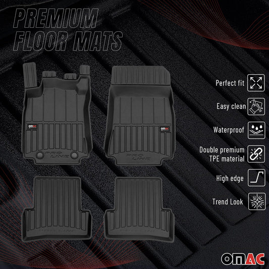 OMAC Gummi Fußmatten für Renault Modus 2004-2012 Premium TPE Automatten 4tlg