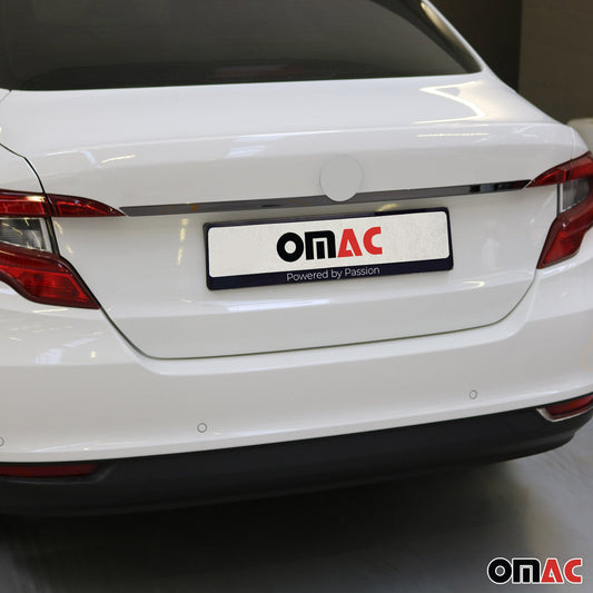 Bandă decorativă portbagaj, bandă decorativă spate pentru Fiat Tipo 2015-2025 sedan, oțel inoxidabil, finisaj închis