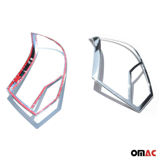 Benzi decorative/capace faruri pentru VW Tiguan 2011-2016, ABS cromat, set 2 piese