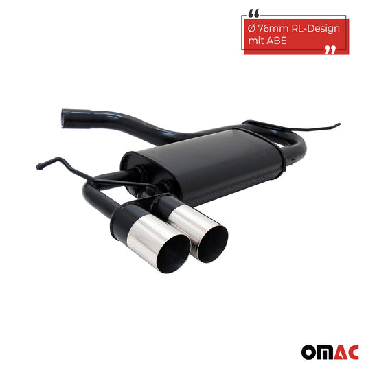 Novus Sportauspuff für Audi A3 8P Sportback Seat Leon 1P 2x76 RL-Design mit ABE