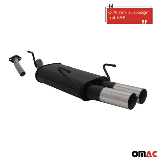 Novus Sportauspuff für Opel Astra G Caravan 2x76mm RL-Design mit ABE