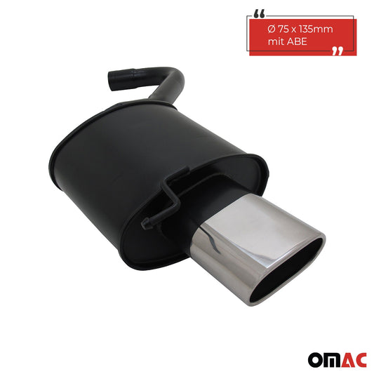 Novus Sportauspuff für BMW E90 / E91 135x75mm Endschalldämpfer mit ABE