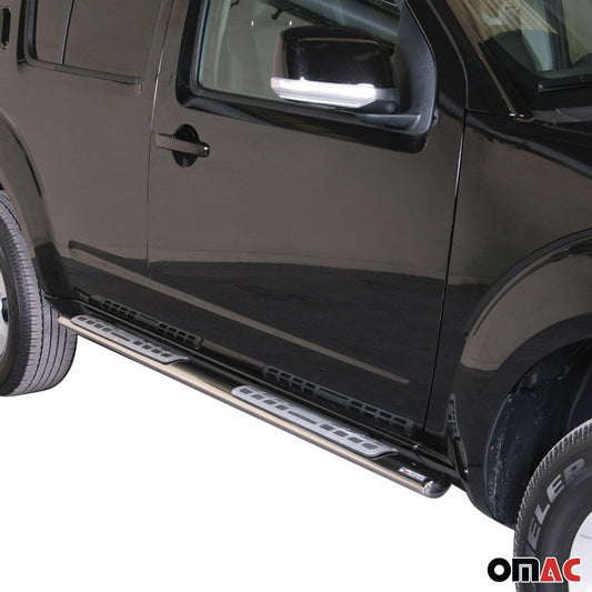 Edelstahl Seitenschweller Schwellerrohre für Nissan Pathfinder 2010-2013 Silber