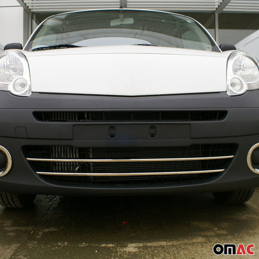 Kühlergrill Leisten Grillleisten für Renault Kangoo 2008-2020 Chrom Silber 2x