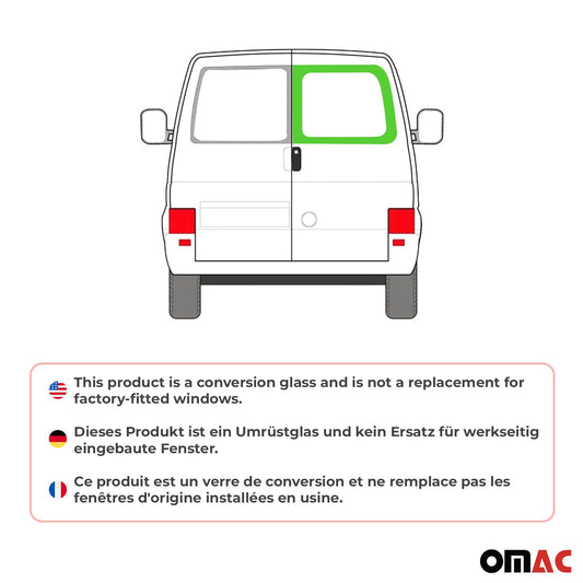 Heckscheibe Fenster für VW T4 Transporter 1990-2003 Doppelflügeltür Rechts L1 L2