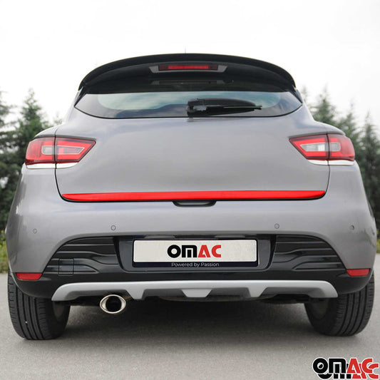 Kofferraumleiste Heckklappe Leiste für Renault Clio 2012-2019 Edelstahl Rot 1tlg