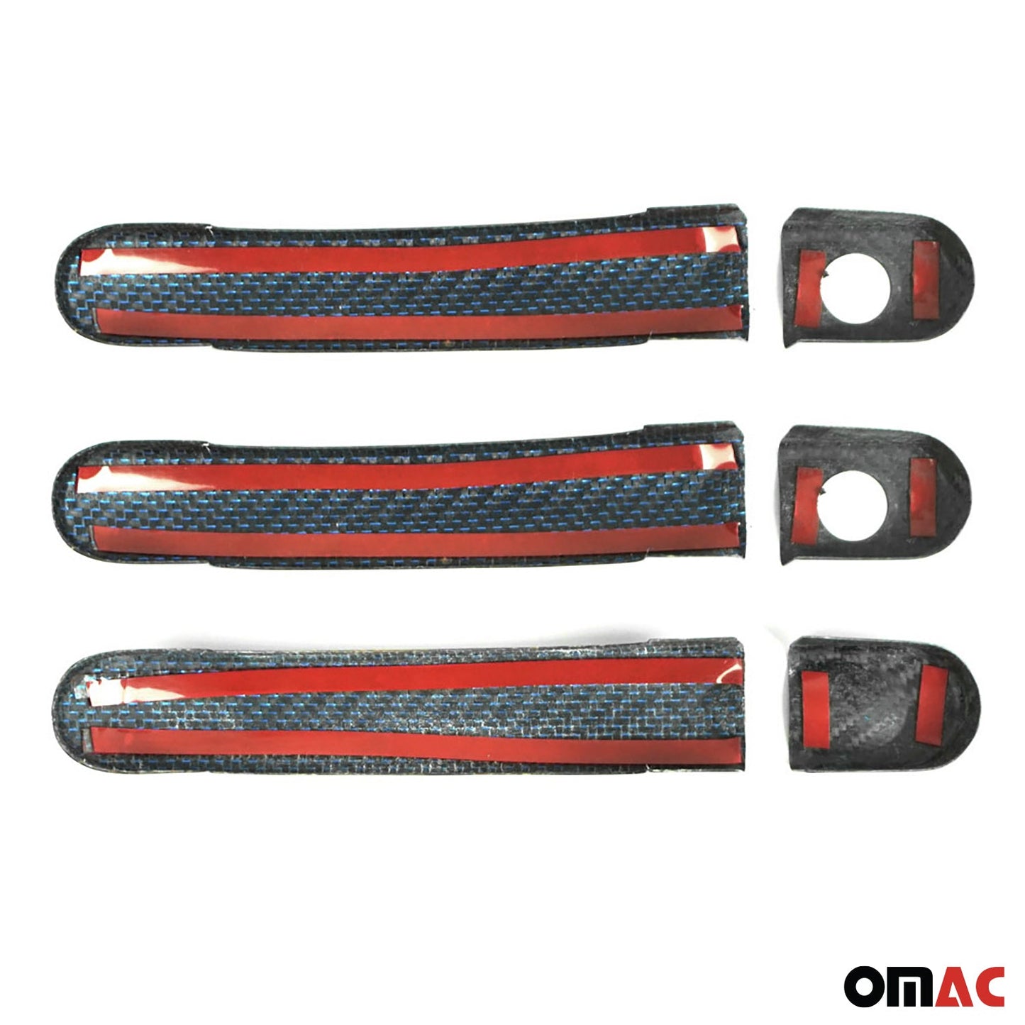 Türgriff Blenden für VW T6 T6.1 Transporter 2015-2024 4Tür H2 Carbon Blau 8x