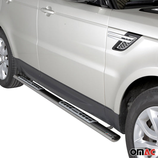 Stahl Seitenschweller Schwellerrohre für Range Rover Sport 2014-2017 Silber