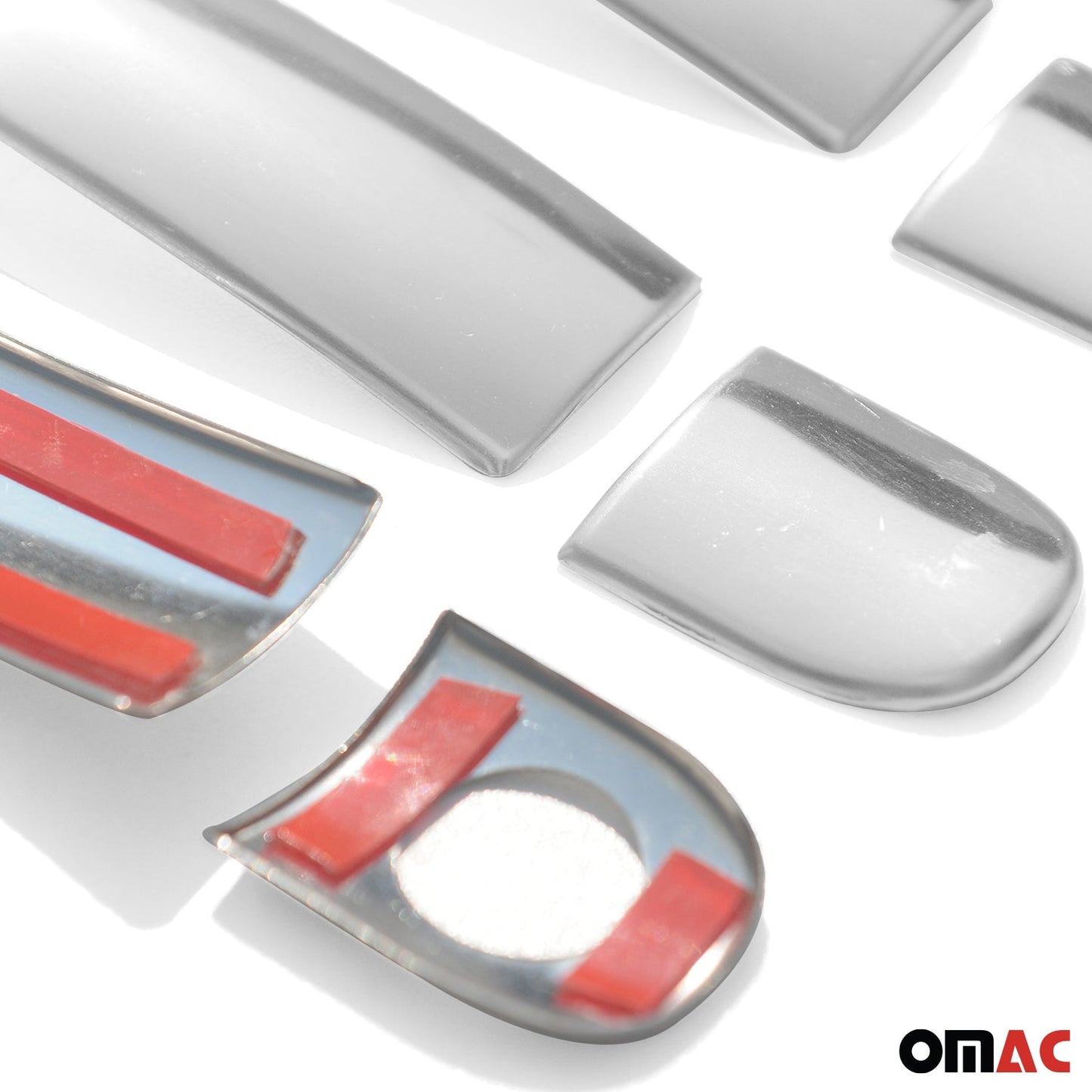 Ornamente mâner ușă, capace mâner ușă pentru Skoda Fabia 1999-2007 4 uși oțel inoxidabil 8x