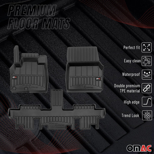 OMAC Gummi Fußmatten für Renault Espace 2002-2014 Premium TPE Automatten 3tlg