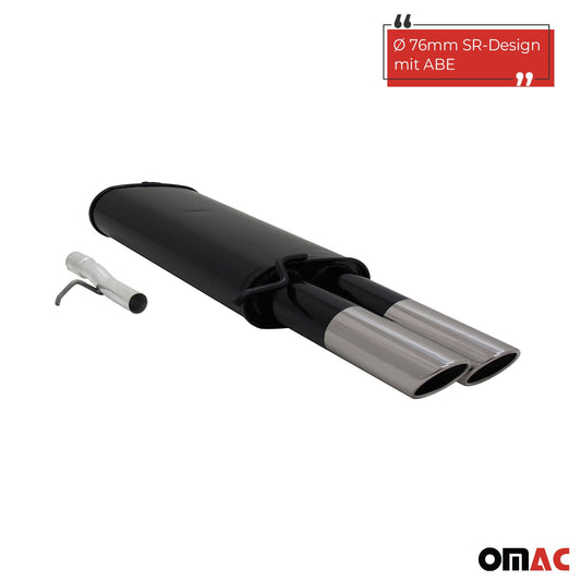 Novus Sportauspuff für VW Passat 3B / 3BG 2x76 SR-Design Endschalldämpfer ABE