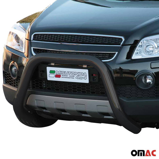 Bară de protecție/buton față pentru Chevrolet Captiva 2006-2010, ø76mm, oțel, negru