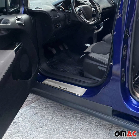 Ornamente prag uși exclusive pentru Ford Tourneo Courier 2014-2024, cromate, 4x