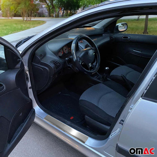 Einstiegsleisten Türschweller für Peugeot 206 1998-2010 Edelstahl Silber 4tlg