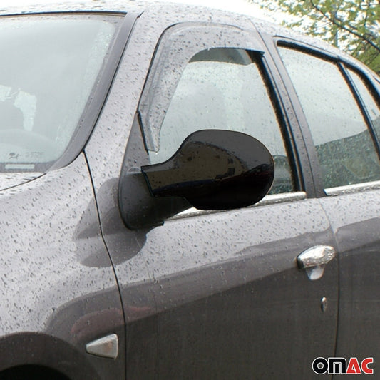 Spiegelkappen Spiegelabdeckung für Renault Thalia 2008-2013 Chrom ABS Dunkel