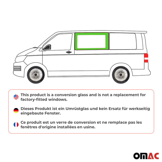 Seitenfenster Auto Seitenscheibe für VW T5 2003-2015 Links Schwarz L1 L2