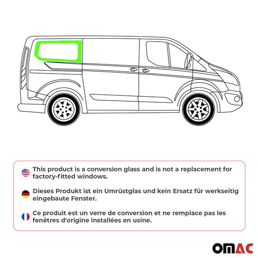 Seitenfenster Auto Schiebefenster für Ford Transit Custom 2013-2024 Rechts L1